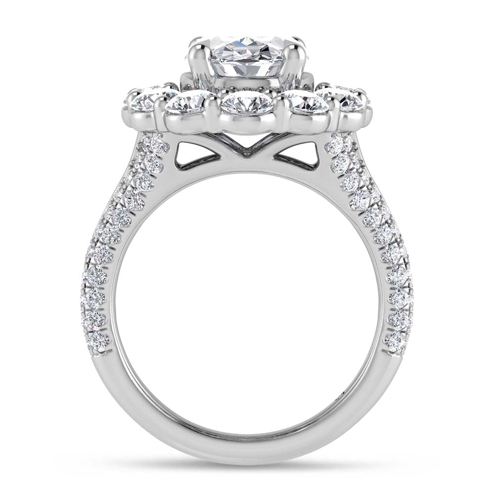 14K White Gold Lab Grown Diamond 6 3/4 Ct.Tw. Engagement Ring