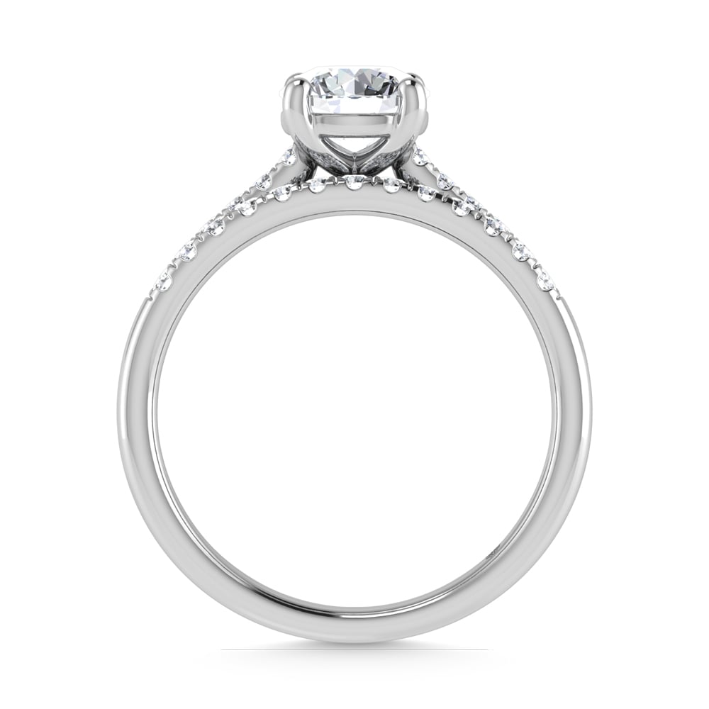 10K White Gold Lab Grown Diamond 1 1/4 Ct.Tw. Classic Bridal Ring