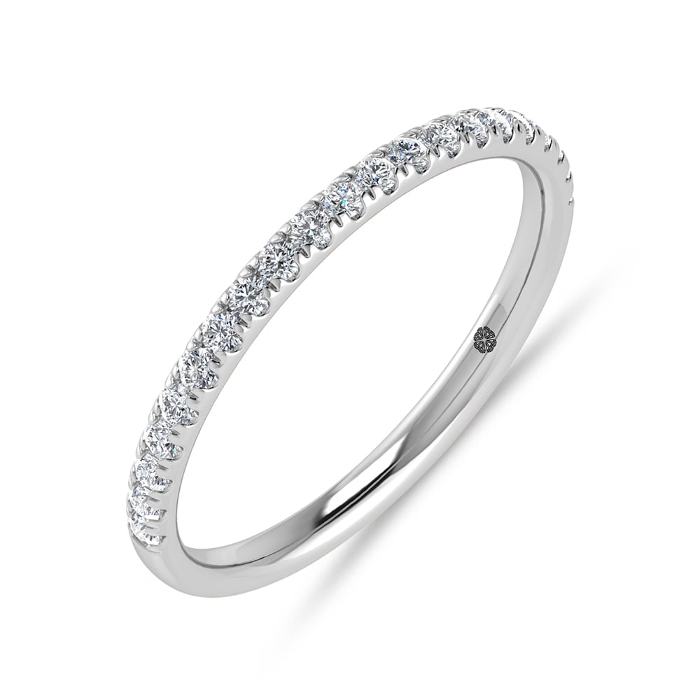 10K White Gold Lab Grown Diamond 1/4 Ct.Tw. Wedding Band
