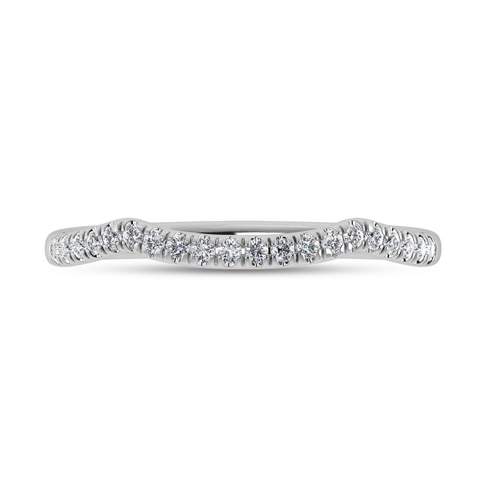 10K White Gold Lab Grown Diamond 1/10 Ct.Tw. Wedding Band