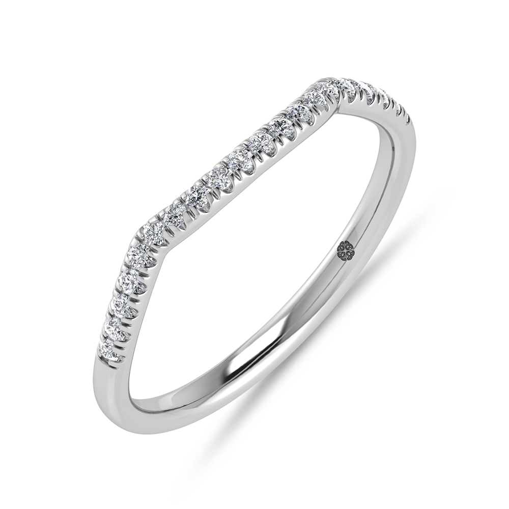 10K White Gold Lab Grown Diamond 1/10 Ct.Tw. Wedding Band