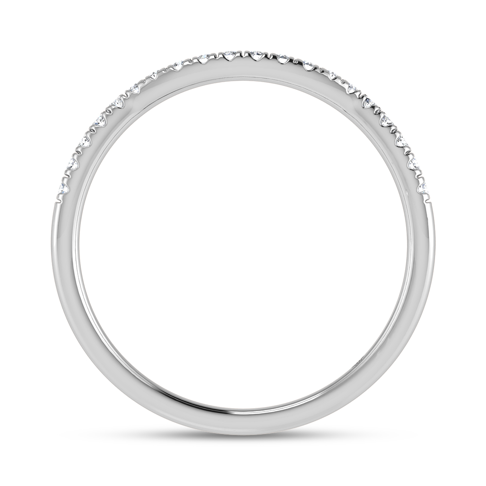 10K White Gold Lab Grown Diamond 1/10 Ct.Tw. Wedding Band