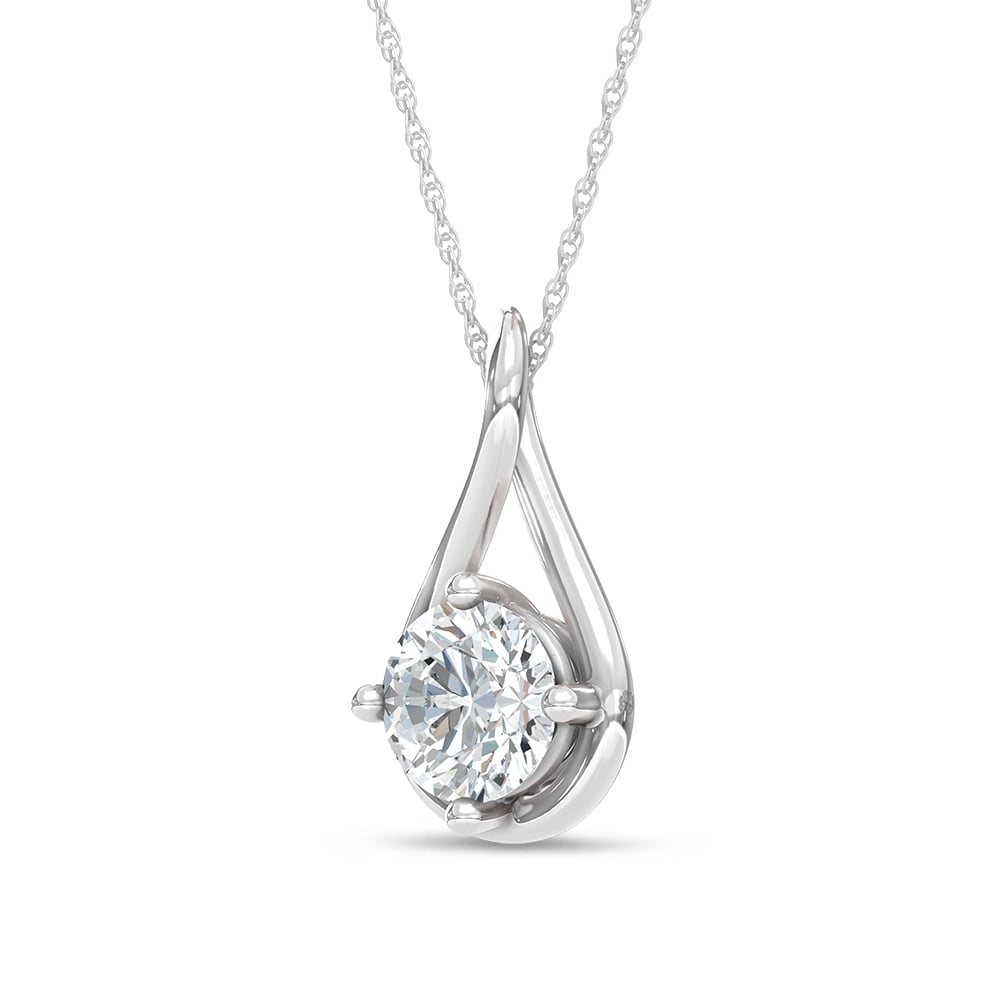 10K White Gold Lab Grown Diamond 1 Ct.Tw. Fashion Pendant (Without Chain)