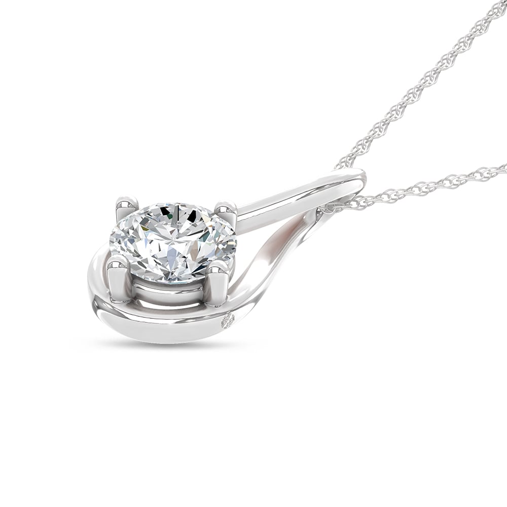 10K White Gold Lab Grown Diamond 1 Ct.Tw. Fashion Pendant (Without Chain)