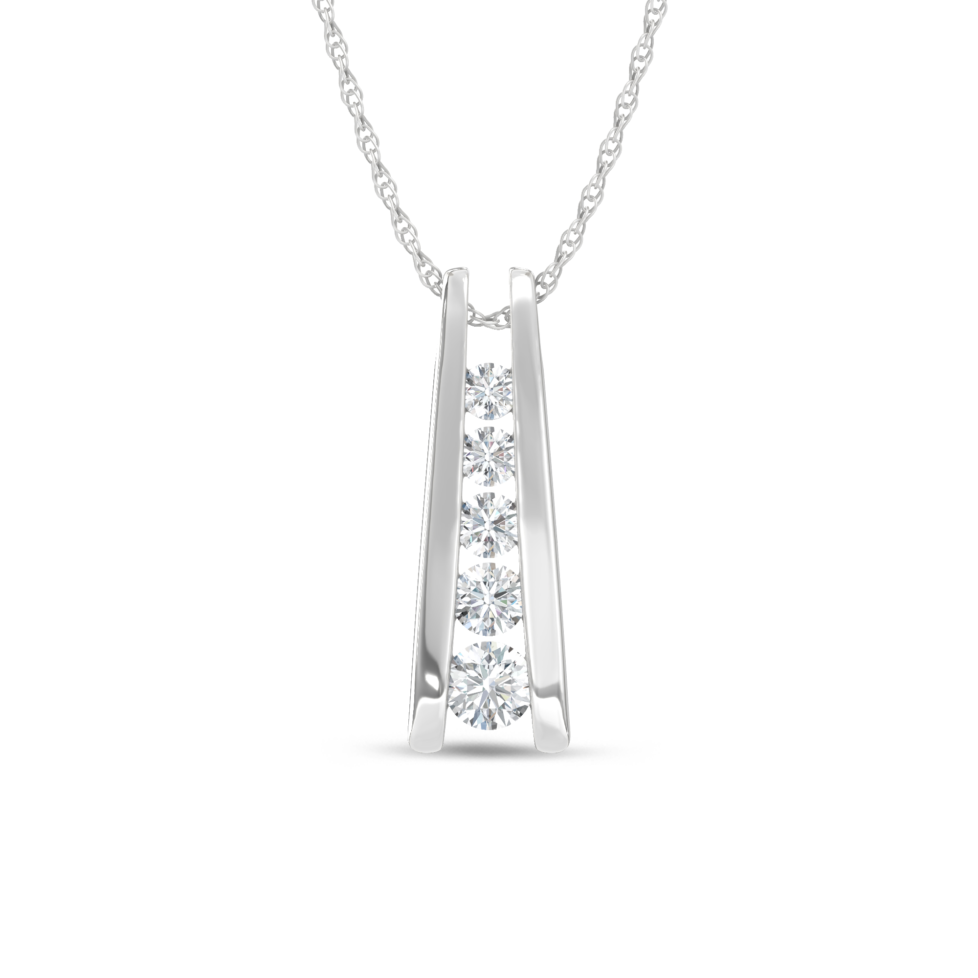 14K White Gold Lab Grown Diamond 1 Ct.Tw. Fashion Pendant (Without Chain)