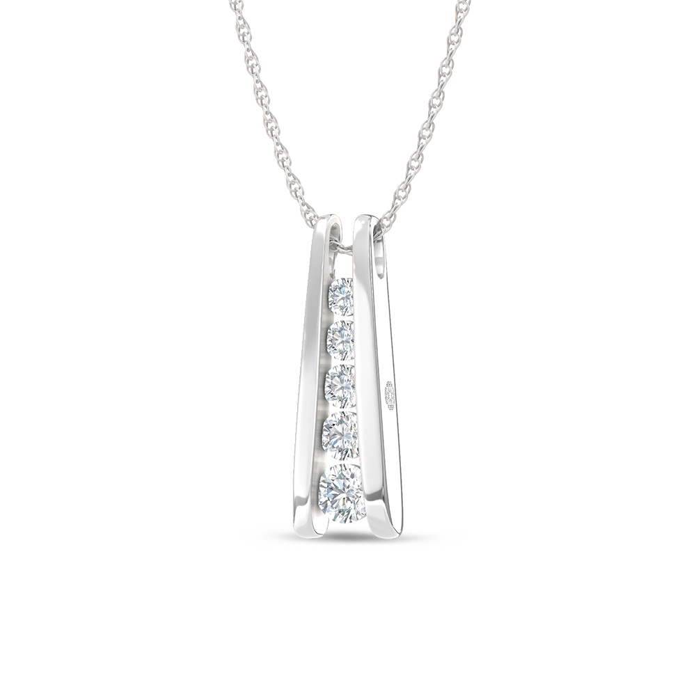 14K White Gold Lab Grown Diamond 1 Ct.Tw. Fashion Pendant (Without Chain)