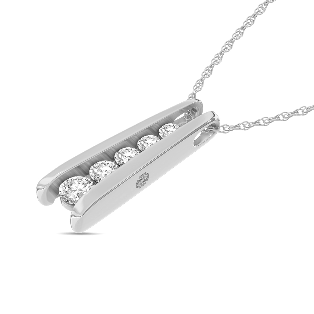 14K White Gold Lab Grown Diamond 1 Ct.Tw. Fashion Pendant (Without Chain)