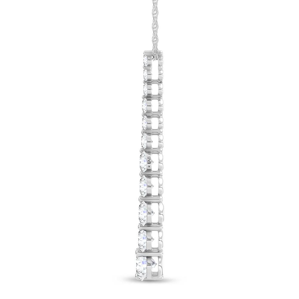 14K White Gold Lab Grown Diamond 2 Ct.Tw. Fashion Pendant