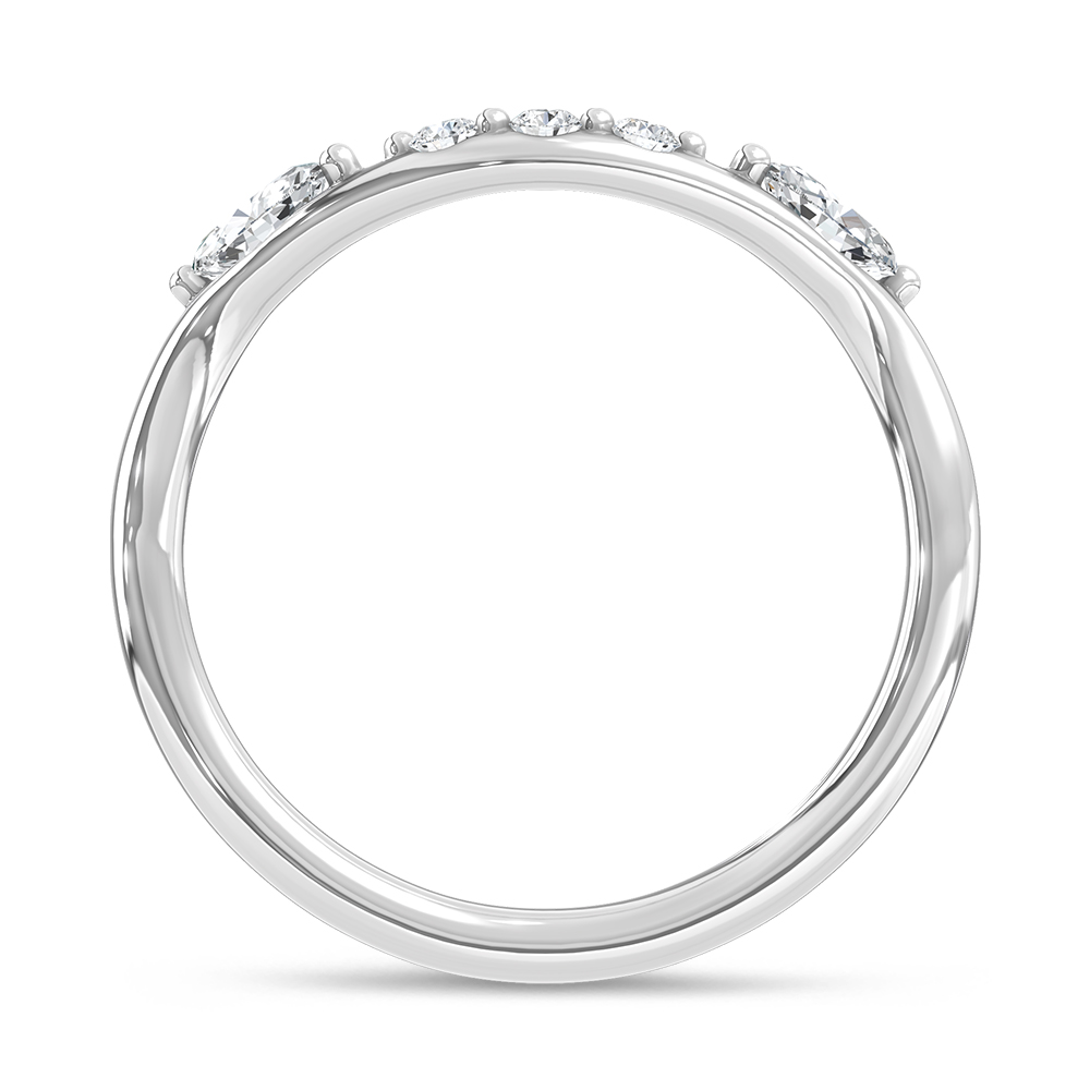 14K White Gold Lab Grown Diamond 1/4 Ct.T. Wedding Band
