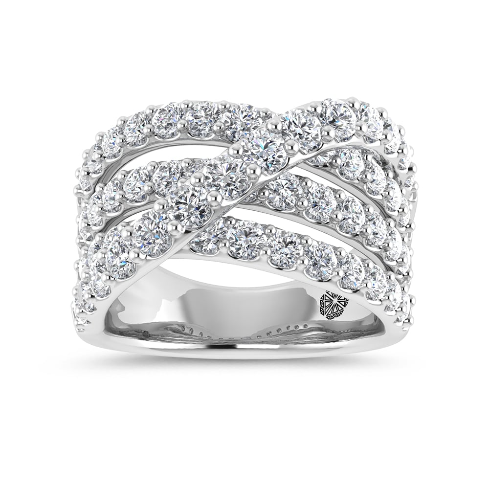 14K White Gold 2 1/2 Ct.Tw. Lab Grown Diamond Fashion Ring