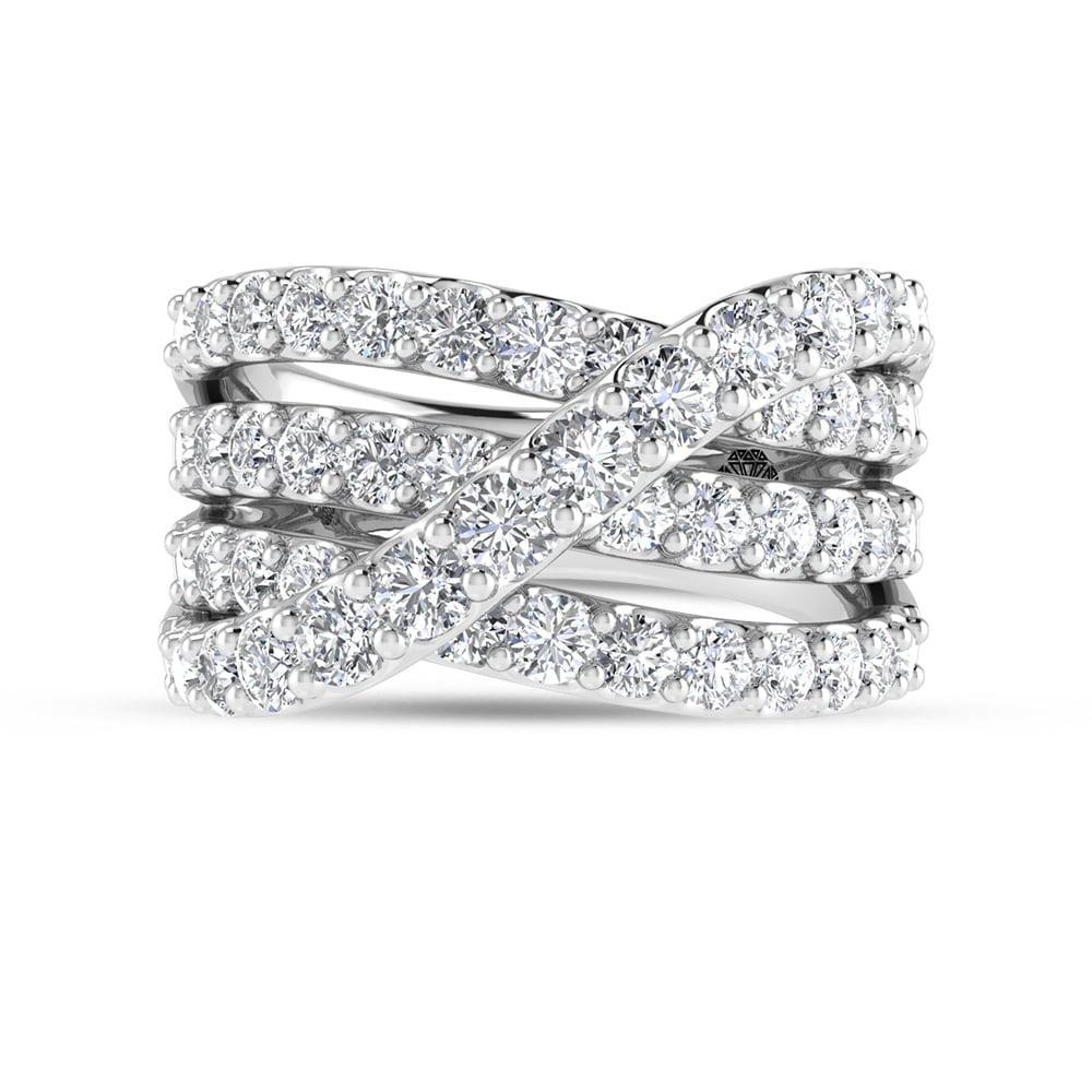 14K White Gold 2 1/2 Ct.Tw. Lab Grown Diamond Fashion Ring