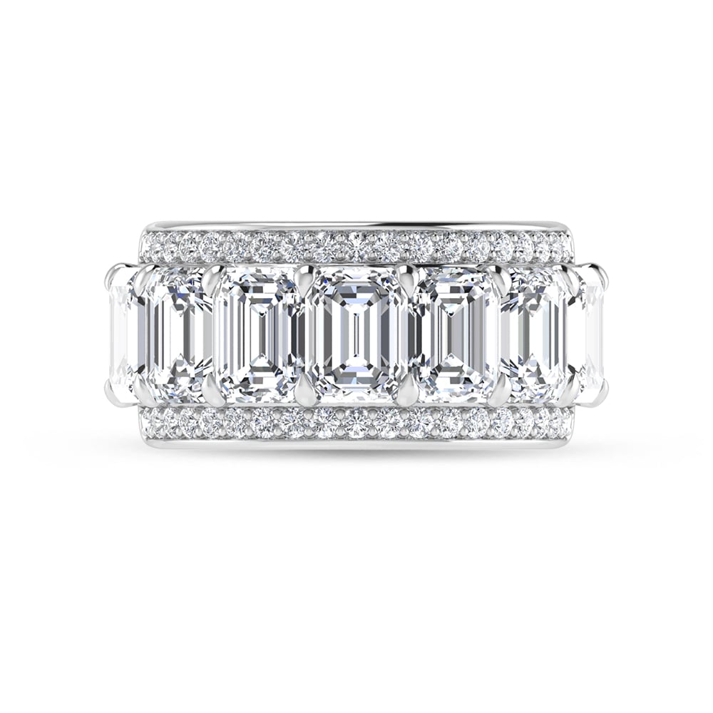 14K White Gold 5 5/8 Ct.Tw. Lab Grown Diamond Fashion Band