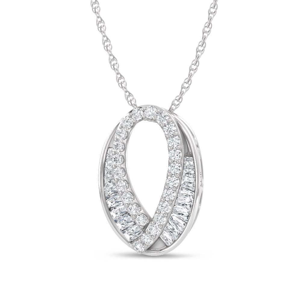 14K White Gold Lab Grown Diamond 1 7/8 Ct.Tw. Fashion Pendant