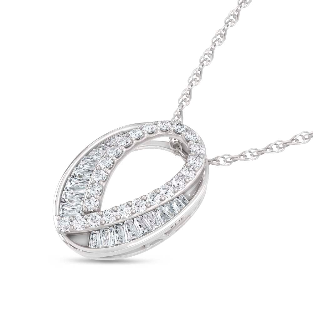 14K White Gold Lab Grown Diamond 1 7/8 Ct.Tw. Fashion Pendant