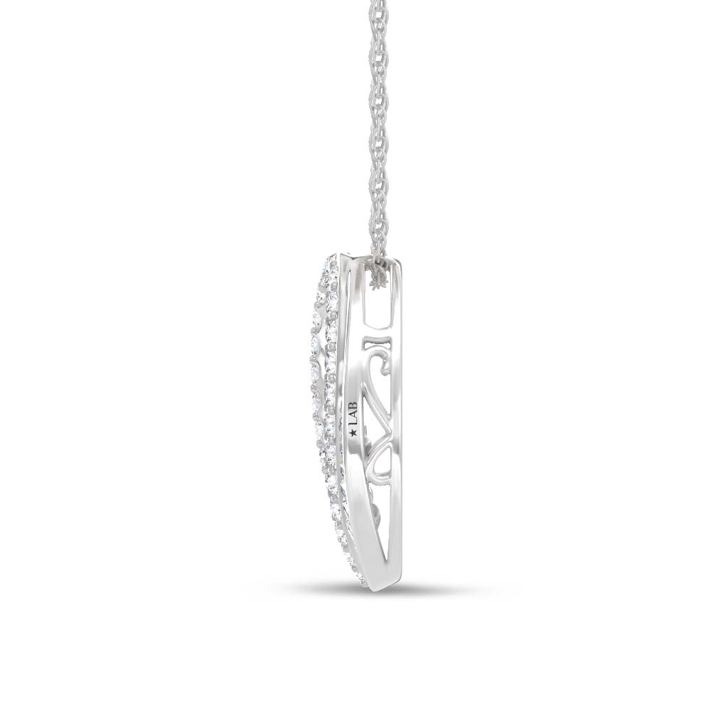 14K White Gold Lab Grown Diamond 1 7/8 Ct.Tw. Fashion Pendant