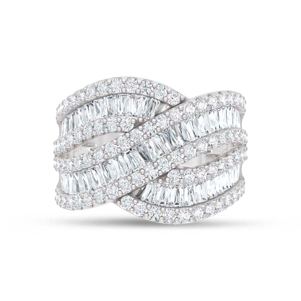 14K White Gold Lab Grown Diamond 2 Ct.Tw. Fashion Ring