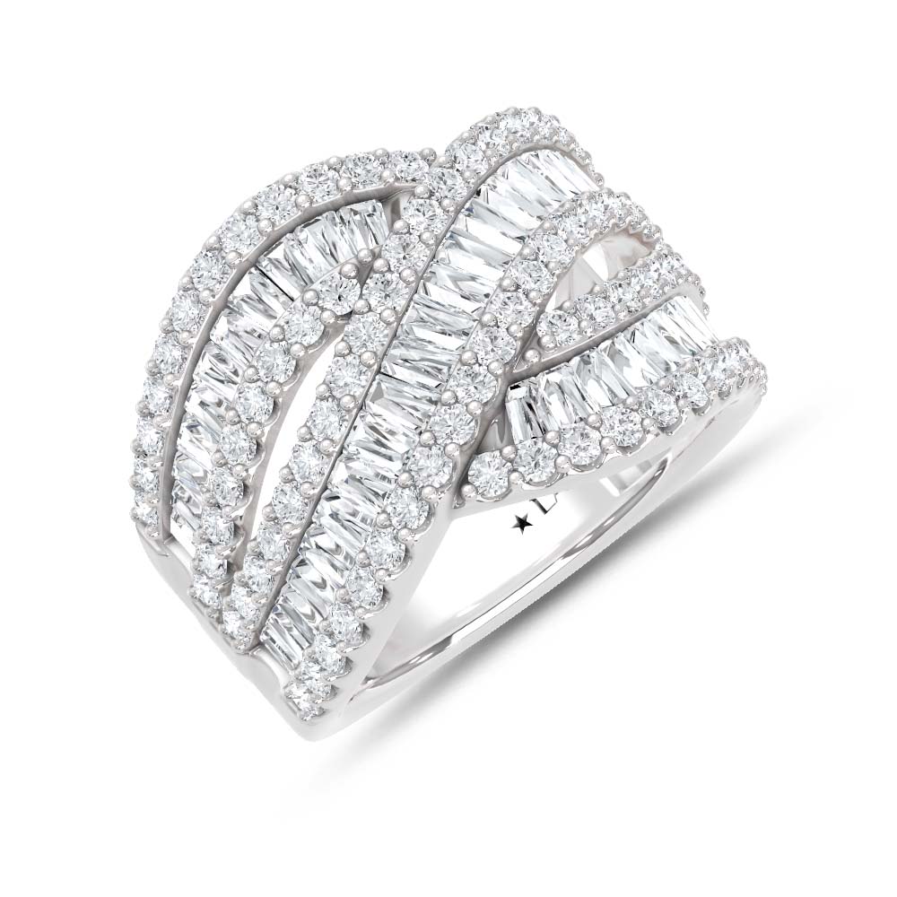 14K White Gold Lab Grown Diamond 2 Ct.Tw. Fashion Ring