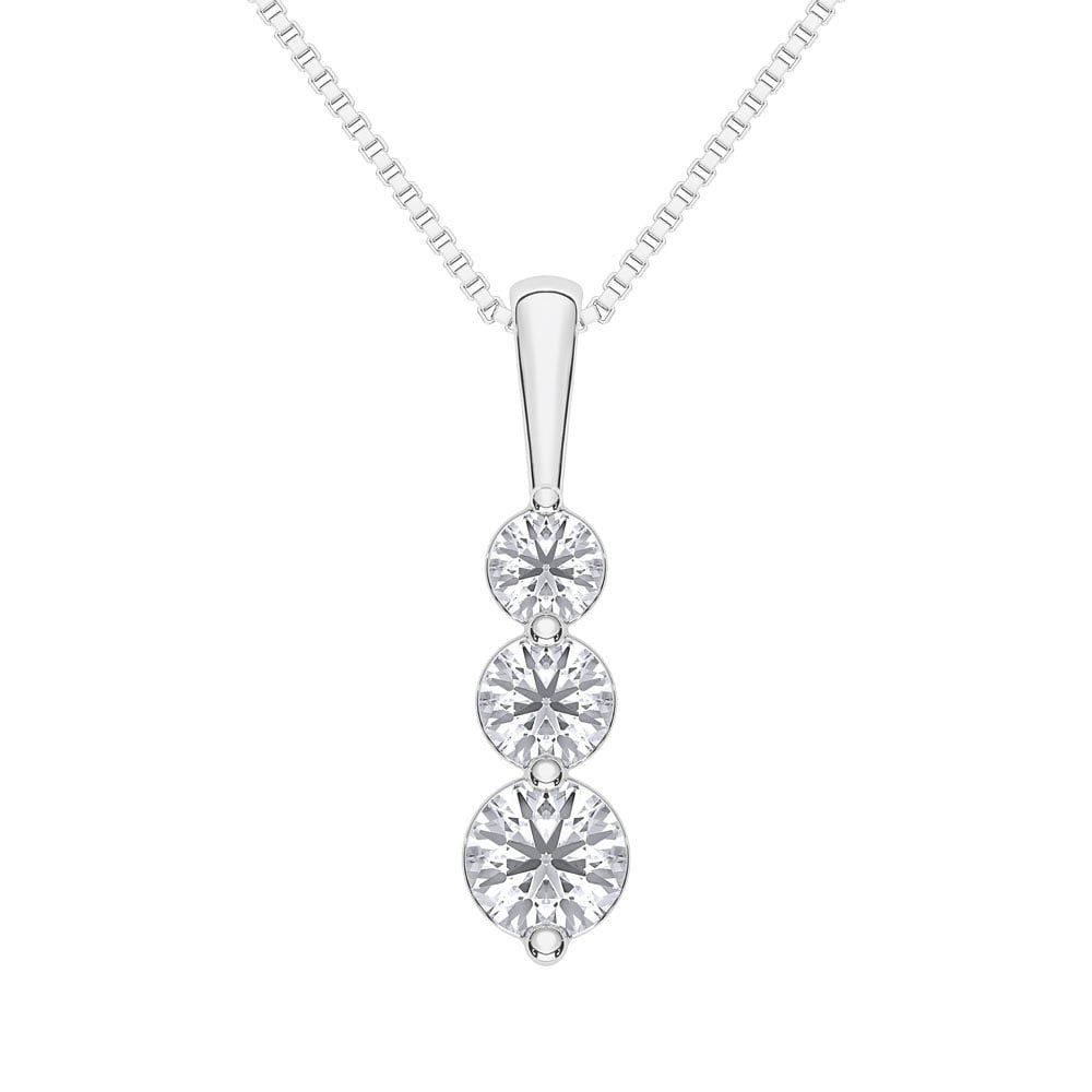 10K White Gold Lab Grown Diamond 1/2 Ct.Tw. Fashion Pendant