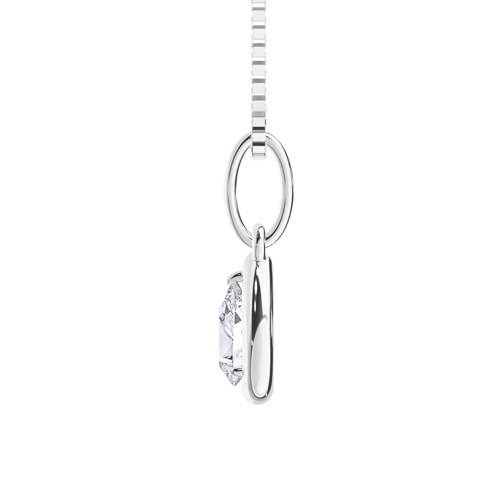 10K White Gold Lab Grown Diamond 1/4 Ct.Tw. Pear Shape Pendant