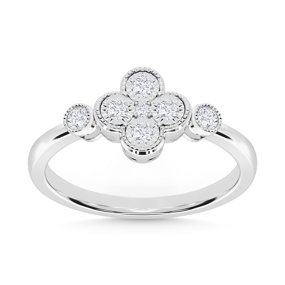 10K White Gold Lab Grown Diamond 1/4 Ct.Tw. Fashion Ring