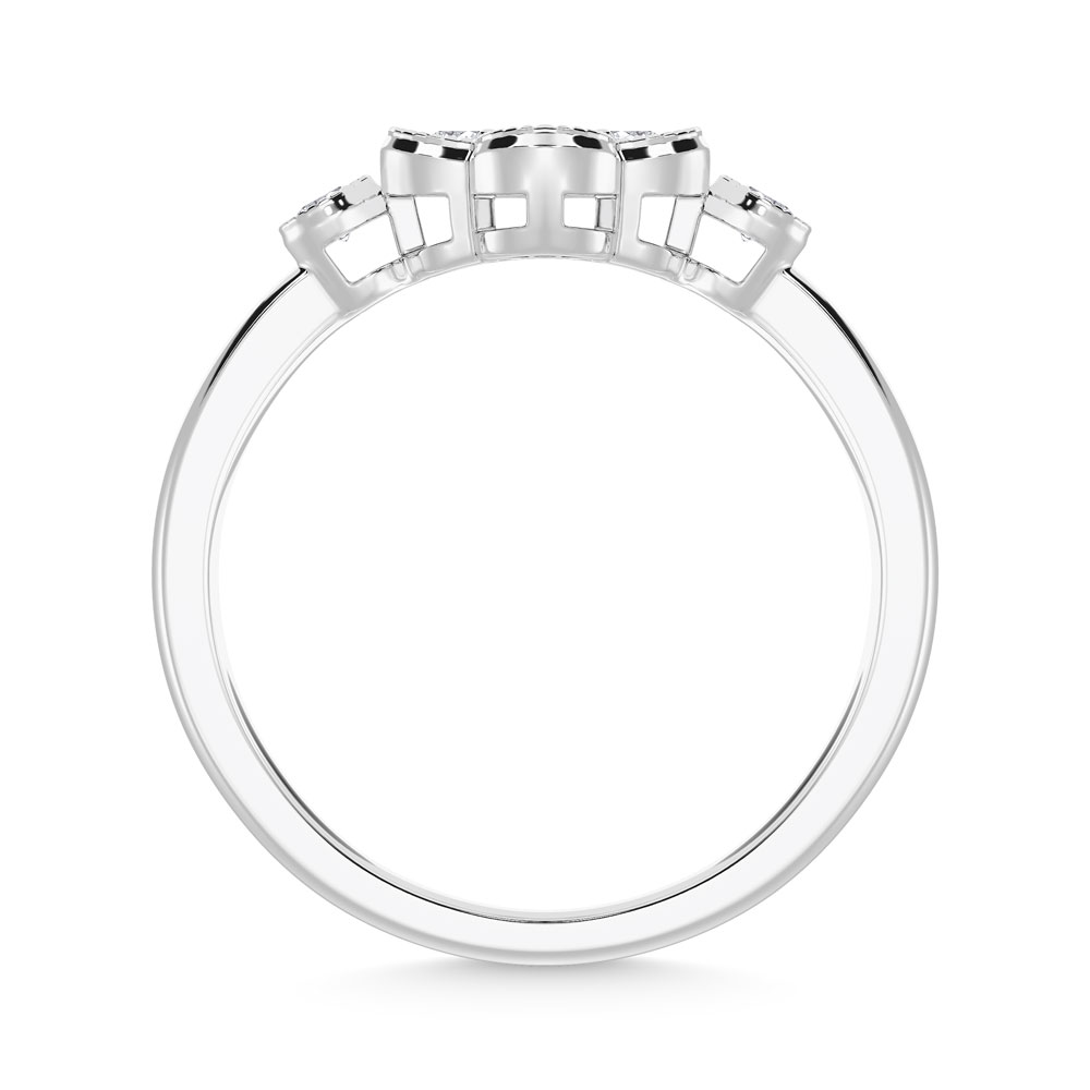 10K White Gold Lab Grown Diamond 1/4 Ct.Tw. Fashion Ring