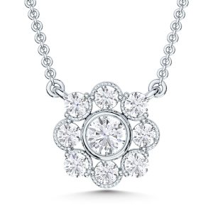 10K White Gold Lab Grown Diamond 3/8 Ct.Tw. Heart Pendant