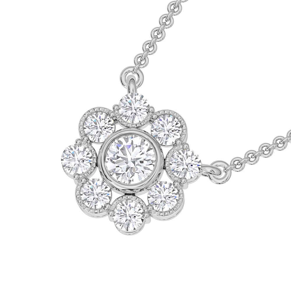 10K White Gold Lab Grown Diamond 3/8 Ct.Tw. Heart Pendant