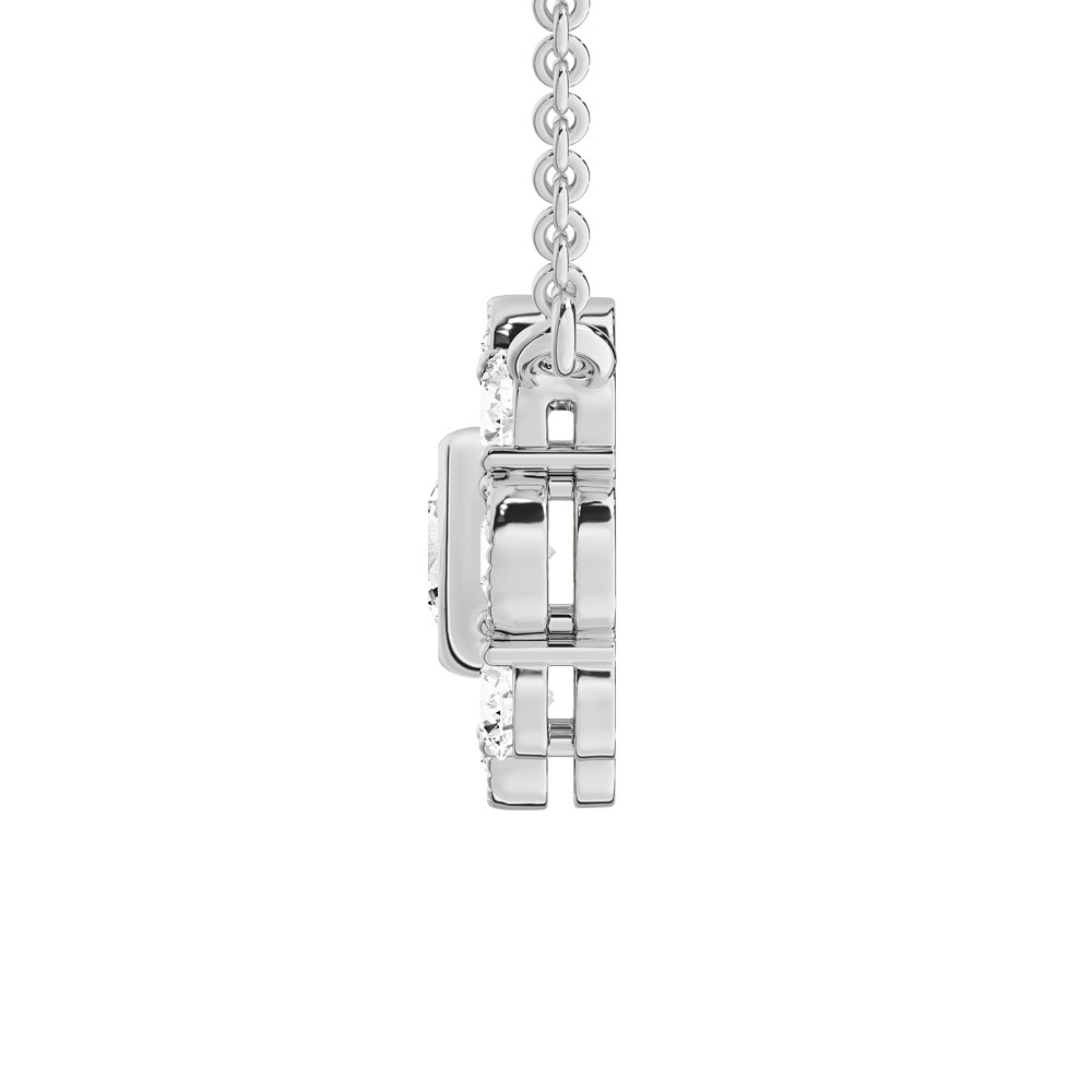 10K White Gold Lab Grown Diamond 3/8 Ct.Tw. Heart Pendant