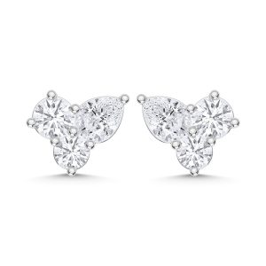 10K White Gold Lab Grown Diamond 3/4 Ct.Tw. Fashion Earrings