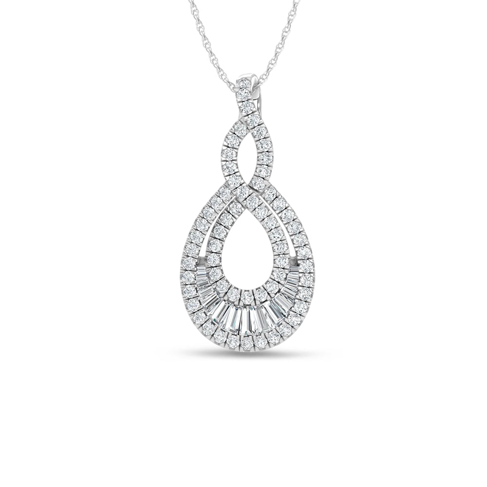 14K White Gold Lab Grown Diamond 2 1/2 Ct.Tw. Fashion Pendant