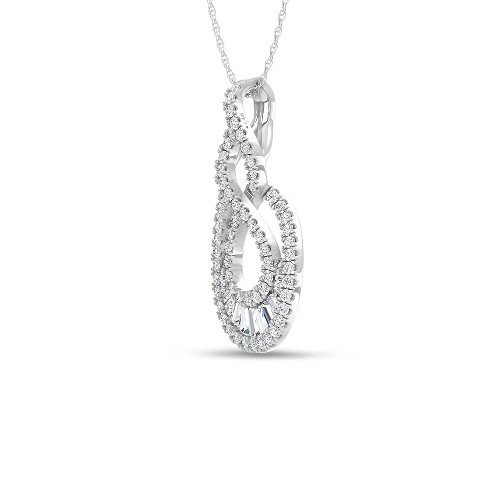 14K White Gold Lab Grown Diamond 2 1/2 Ct.Tw. Fashion Pendant