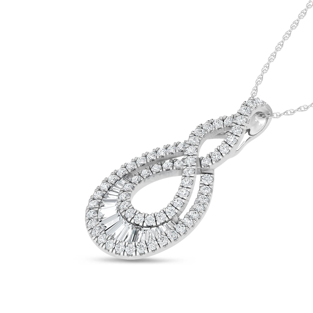 14K White Gold Lab Grown Diamond 2 1/2 Ct.Tw. Fashion Pendant