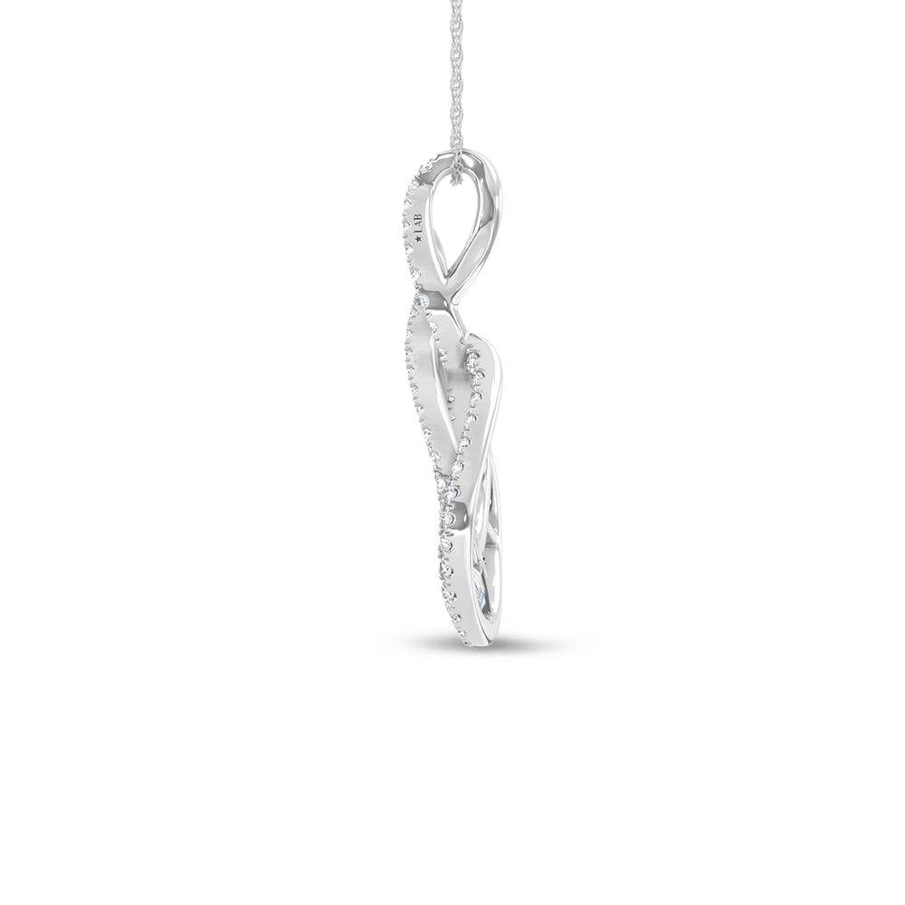 14K White Gold Lab Grown Diamond 2 1/2 Ct.Tw. Fashion Pendant