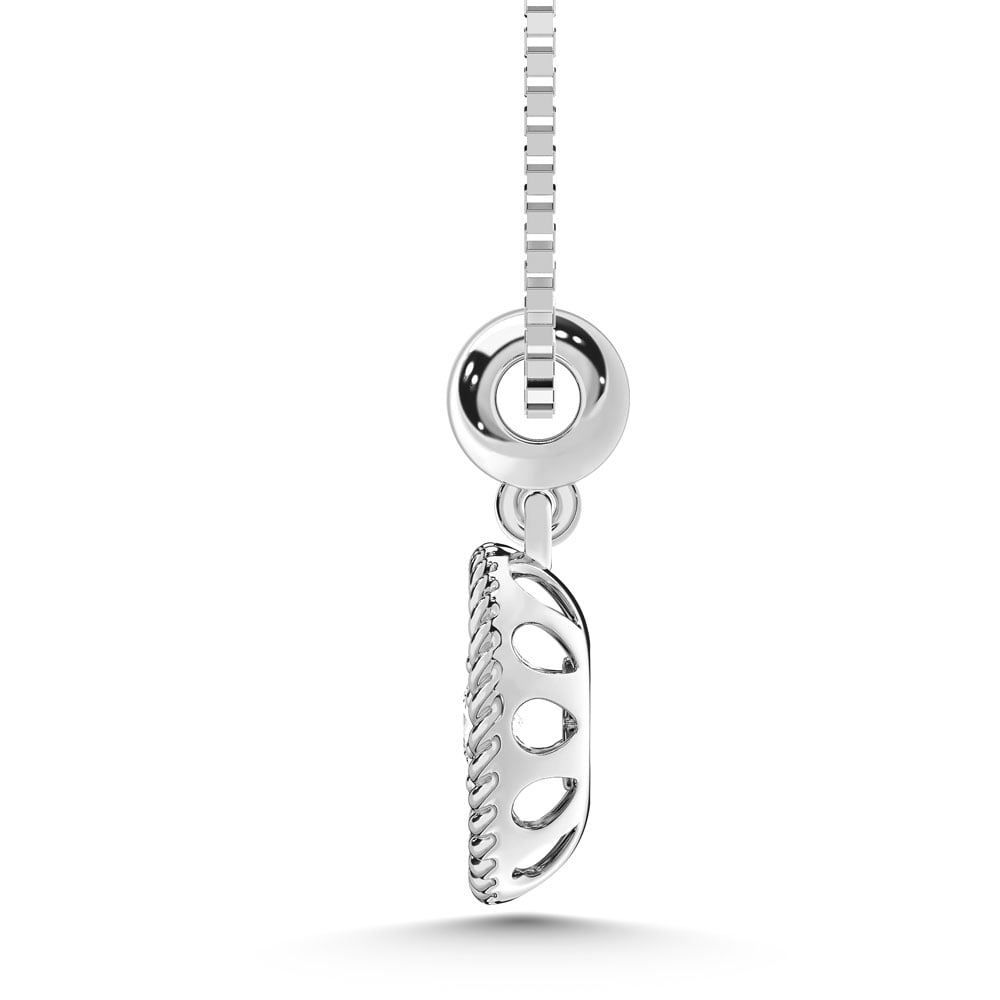 10K White Gold Lab Grown Diamond 1/6 Ct.Tw. Fashion Pendant With Chain