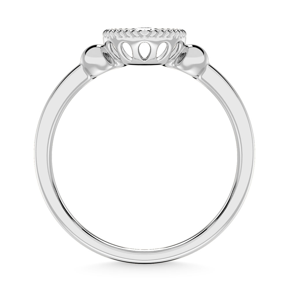 10K White Gold Lab Grown Diamond 1/6 Ct.Tw. Fashion Ring