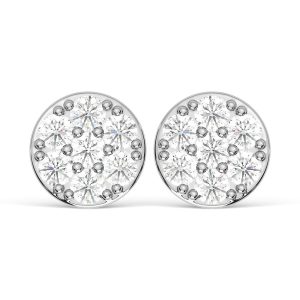 10K White Gold Lab Grown Diamond 1/10 Ct.Tw. Fashion Earrings