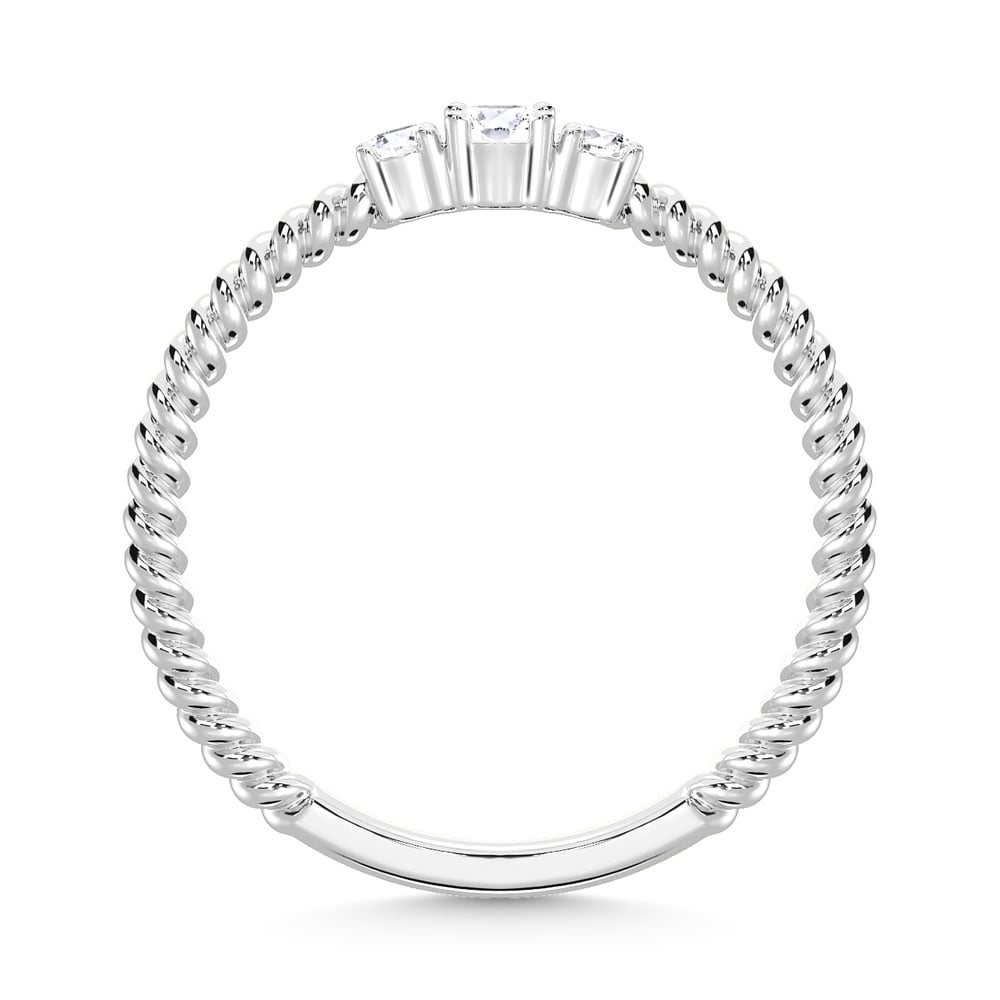 10K White Gold Lab Grown Diamond 1/6 Ct.Tw. Fashion Ring