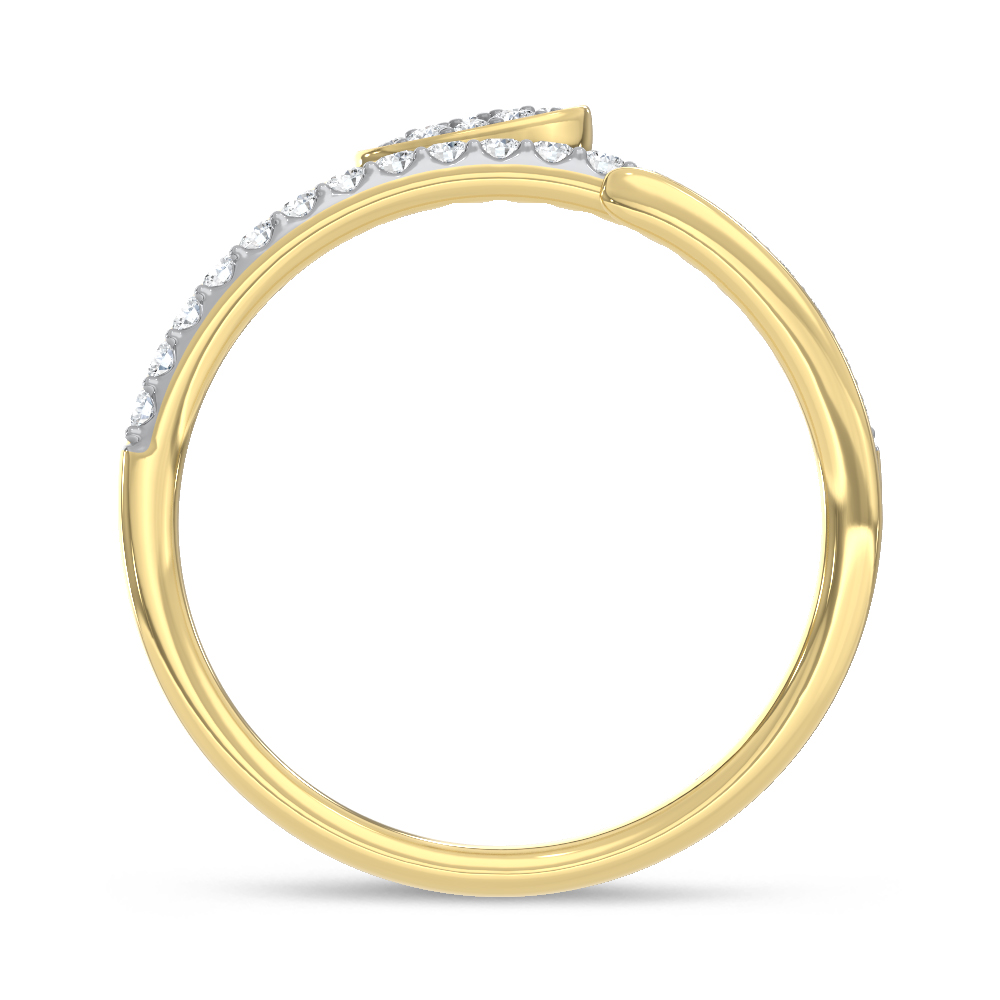 10K Two Tone 1/5 Ct.Tw. Lab Grown Diamond Fashion Ring