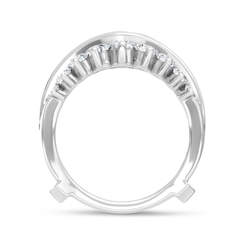 14K White Gold Lab Grown Diamond 1 1/2 Ct.Tw. Guard Ring