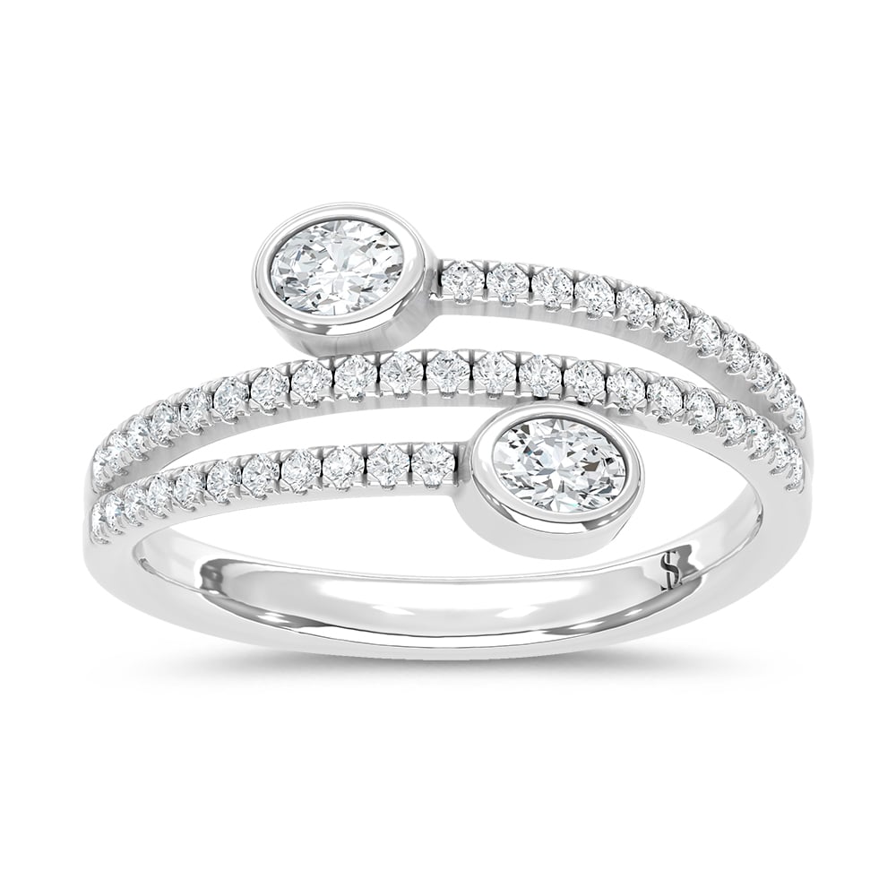 14K White Gold Lab Grown Diamond 1/2 Ct.Tw. Fashion Ring
