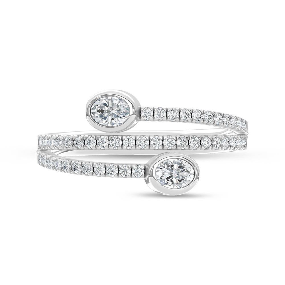 14K White Gold Lab Grown Diamond 1/2 Ct.Tw. Fashion Ring