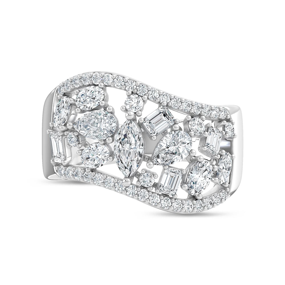 14K White Gold Lab Grown Diamond 1 7/8 Ct.Tw. Fashion Ring