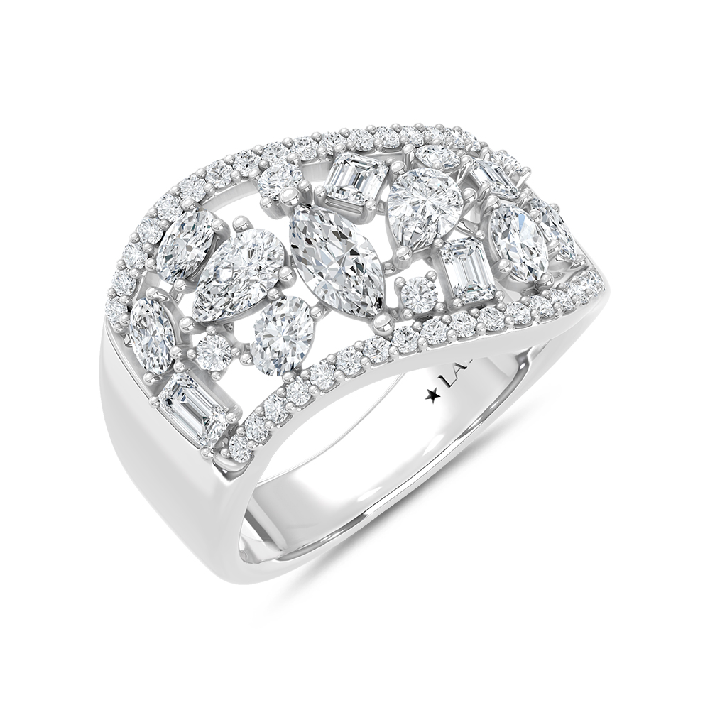 14K White Gold Lab Grown Diamond 1 7/8 Ct.Tw. Fashion Ring