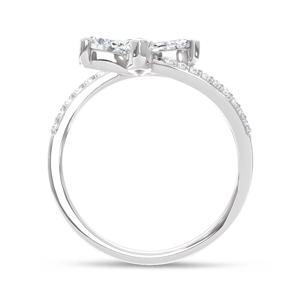 14K White Gold Lab Grown Diamond 3/4 Ct.Tw. Fashion Ring