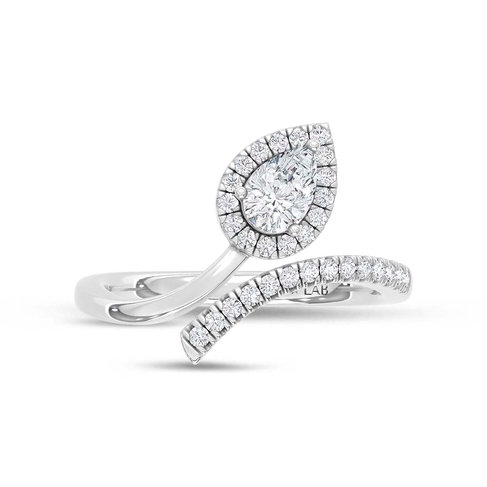 14K White Gold Lab Grown Diamond 1/2 Ct.Tw. Fashion Ring
