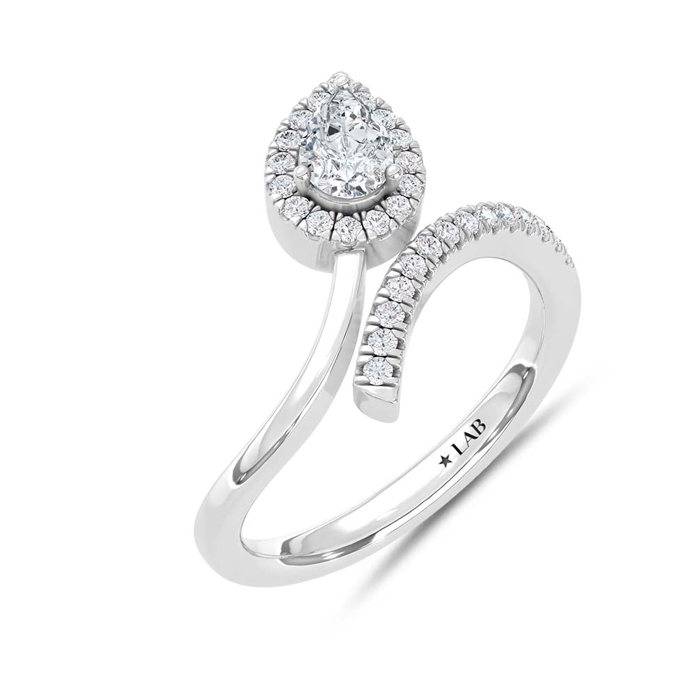 14K White Gold Lab Grown Diamond 1/2 Ct.Tw. Fashion Ring
