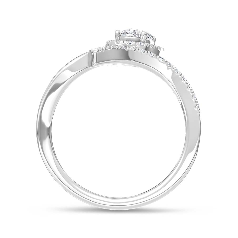 14K White Gold Lab Grown Diamond 1/2 Ct.Tw. Fashion Ring