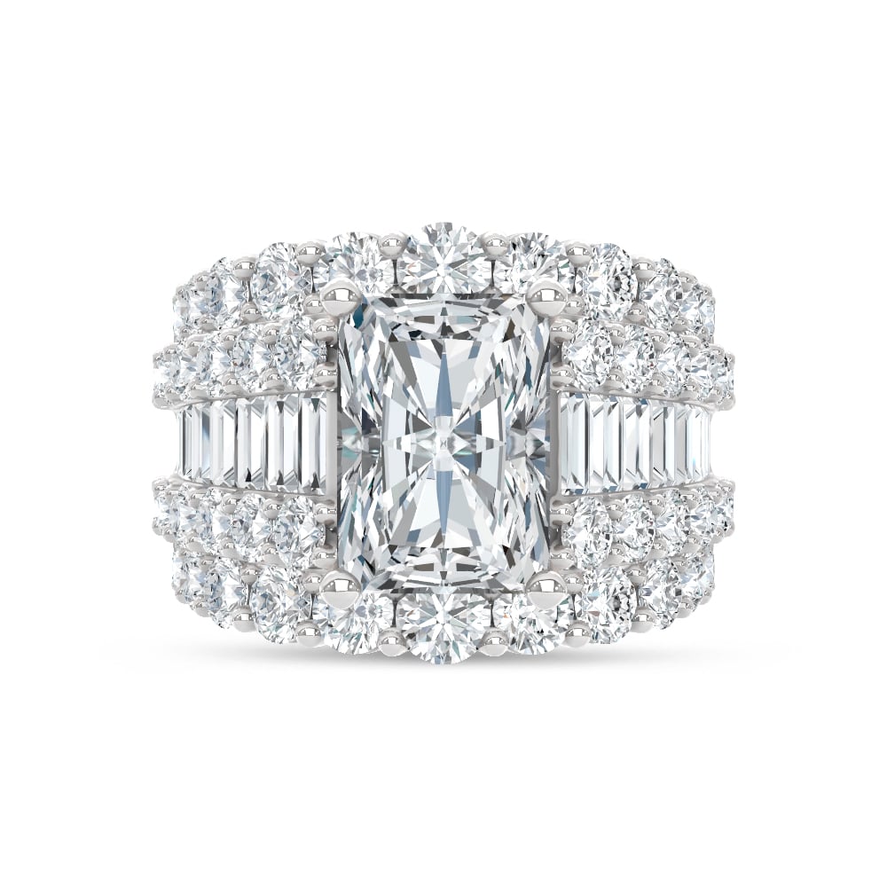 14K White Gold Lab Grown Diamond 10 Ct.Tw. Engagement Ring