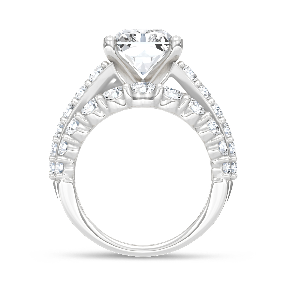 14K White Gold Lab Grown Diamond 10 Ct.Tw. Engagement Ring