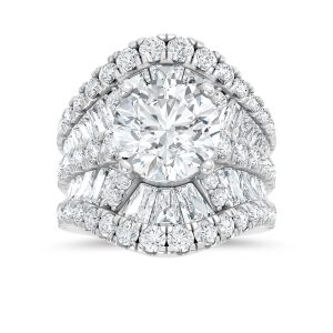 14K White Gold Lab Grown Diamond 9 1/2 Ct.Tw. Engagement Ring